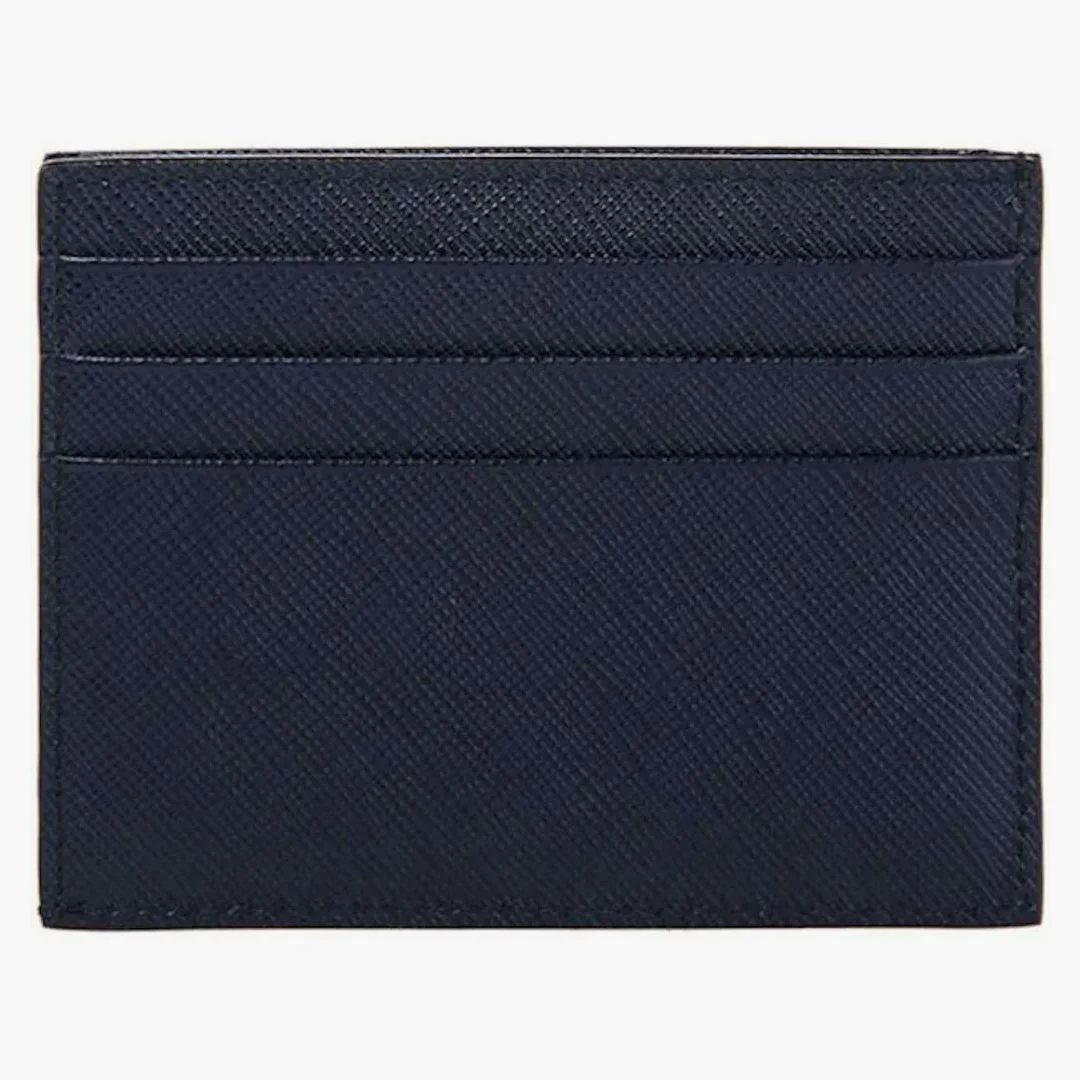 Prada Bifold Card Case (6 Card Slot) Saffiano Leather Navy - Image 2