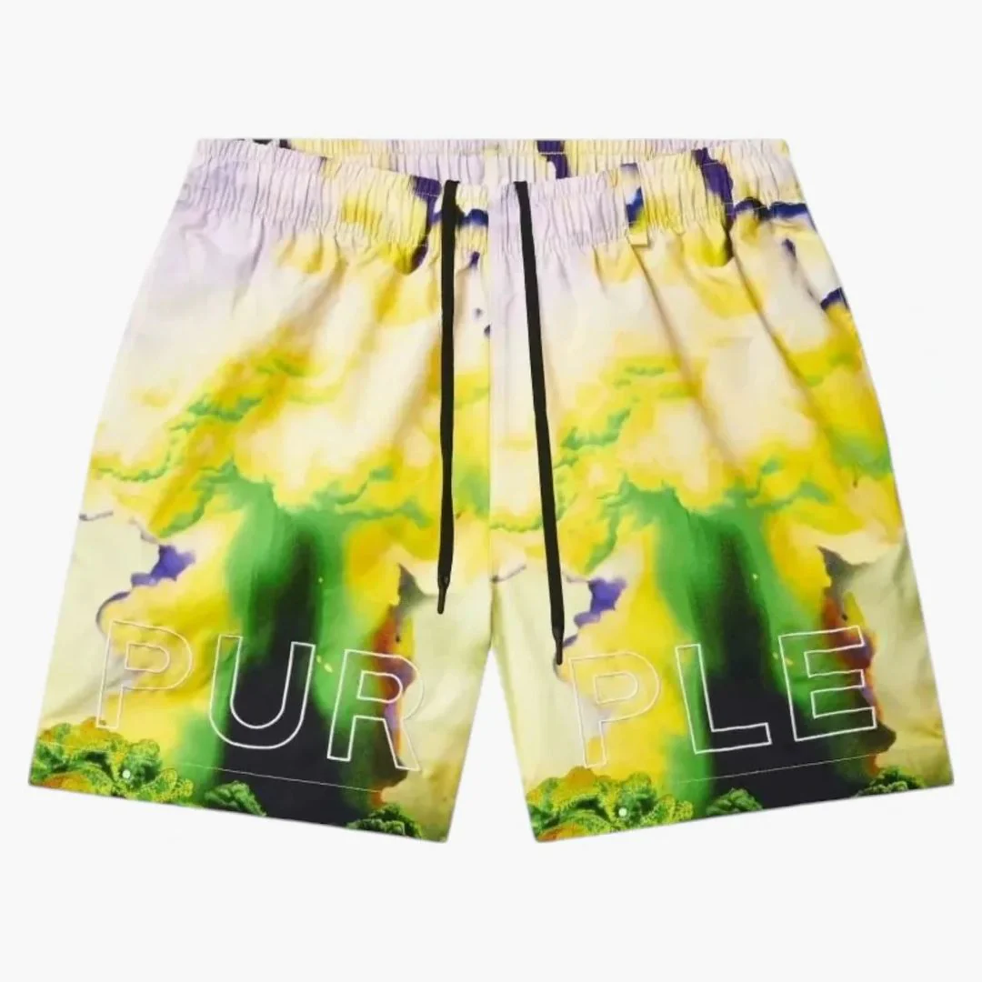 Purple Brand All Round Shorts Yellow/green