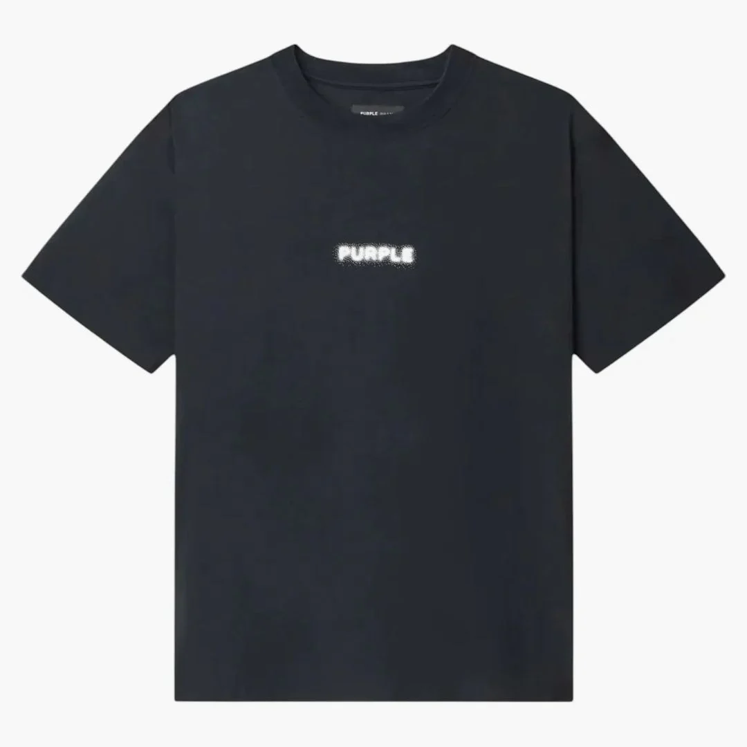 Purple Brand Textured Jersey Ss Tee Black