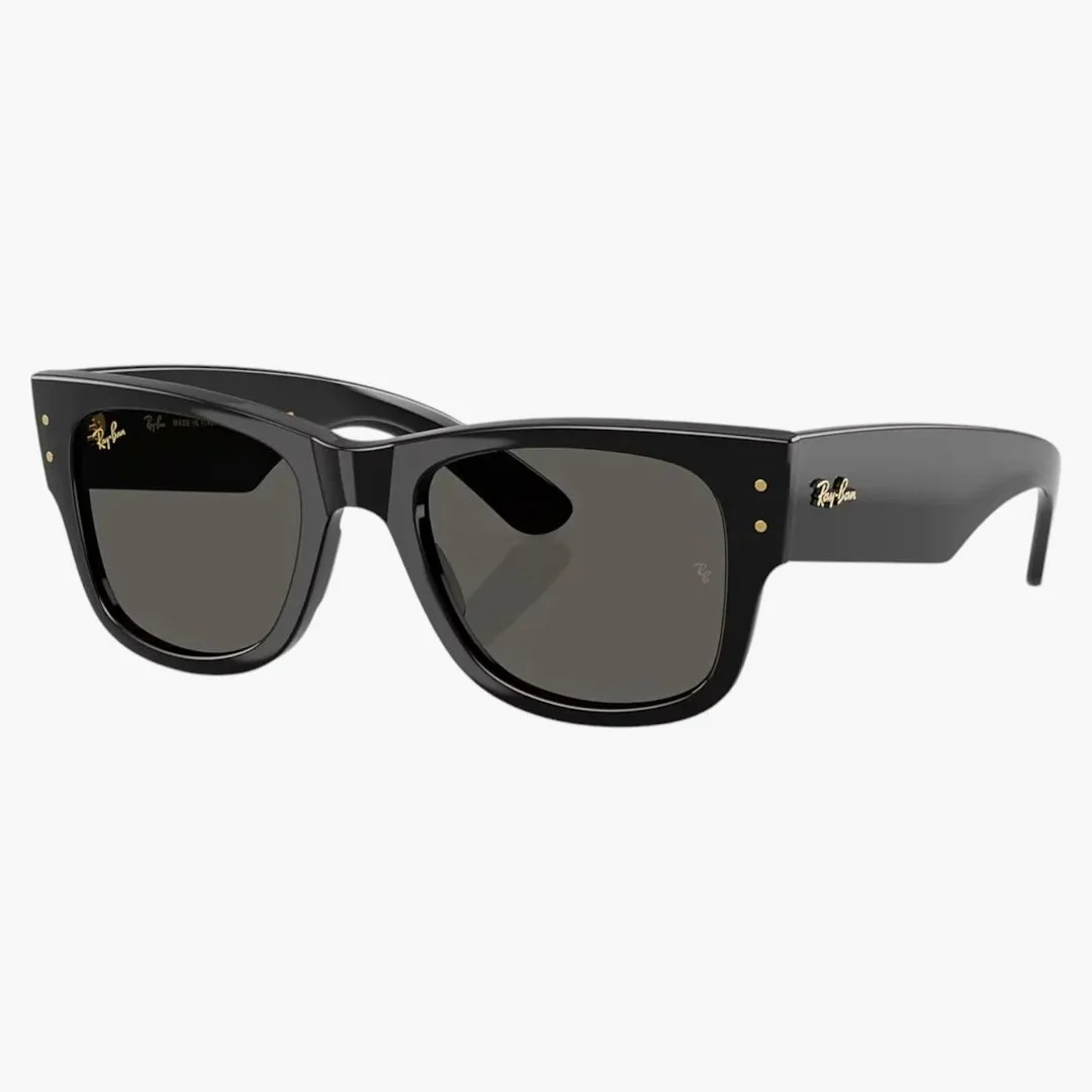 Ray-ban X A$ap Rocky Mega Wayfarer Blacked Out Collection Sunglasses Black Dark Grey (rb0840s 6826j5 51-21) - Image 2