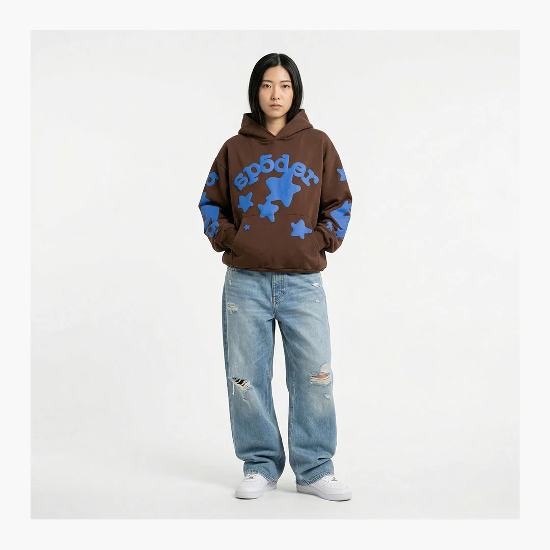 Sp5der Beluga Hoodie Brown - Image 3