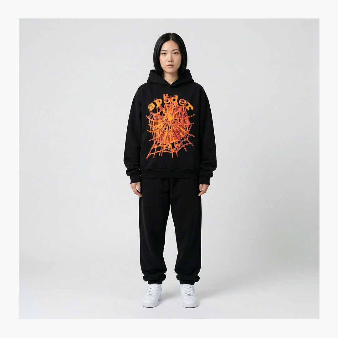 Sp5der Og Web V2 Hoodie Black - Image 3