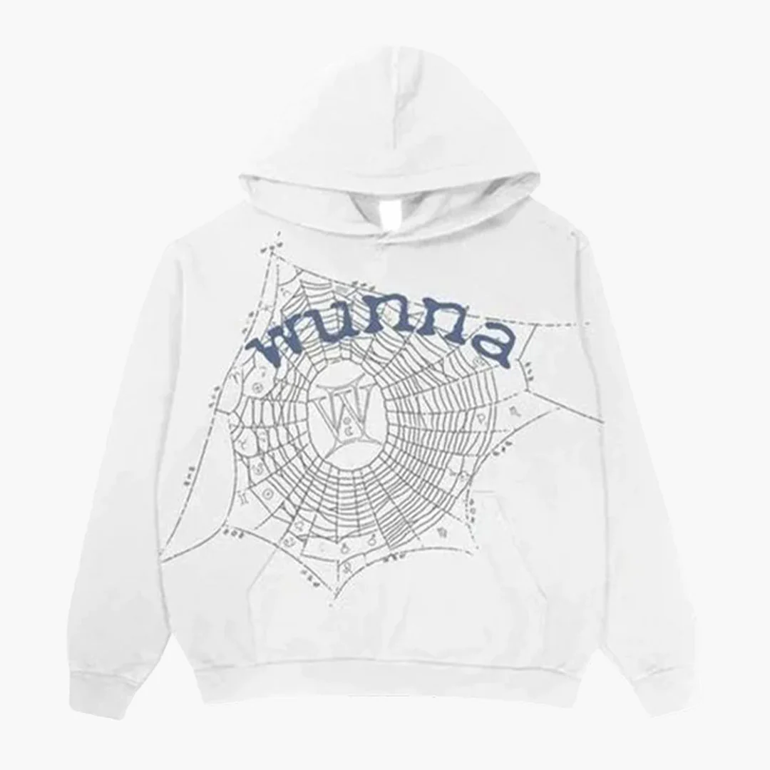 Sp5der Wunna Hoodie White