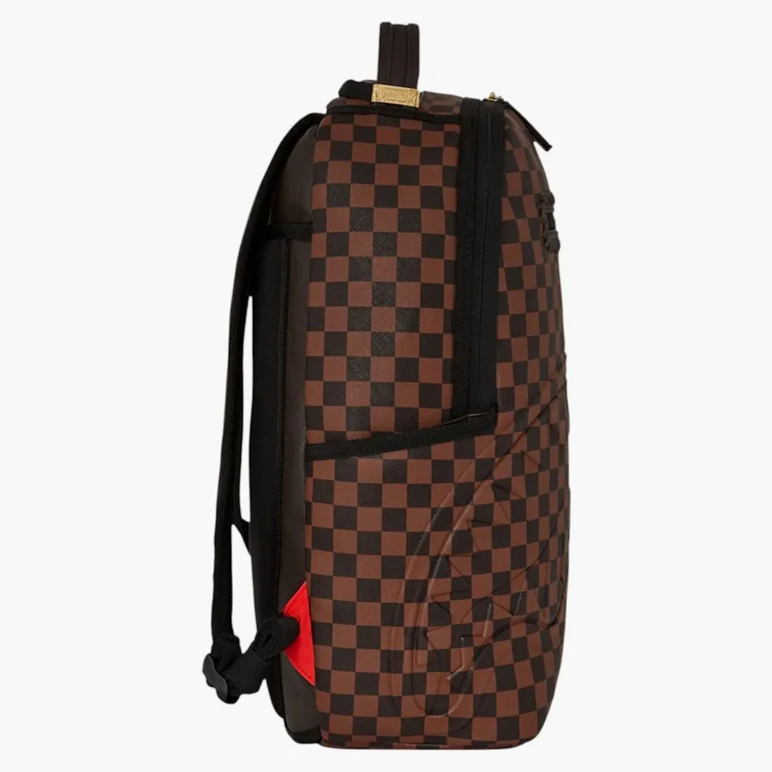 Sprayground Core Emboss Check Backpack Backpack Brown Black - Image 2