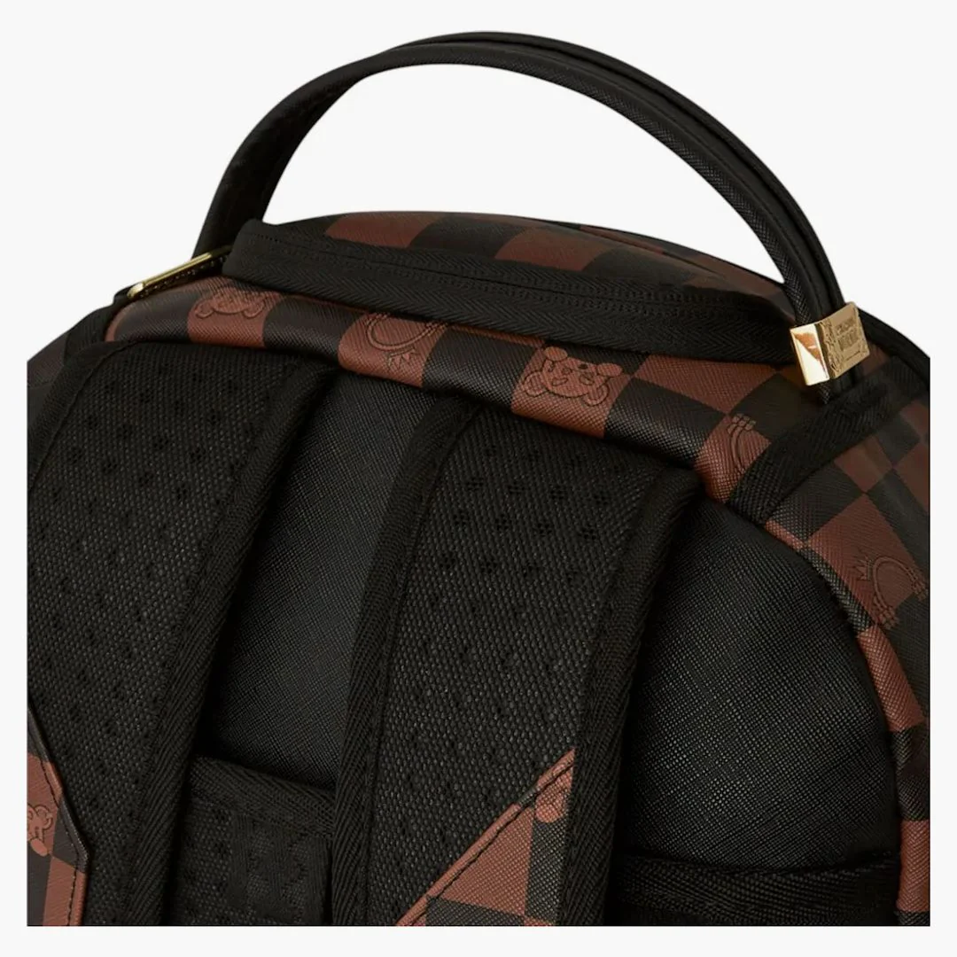 Sprayground Peeking Character Check Backpack Backpack Black Brown - Image 2