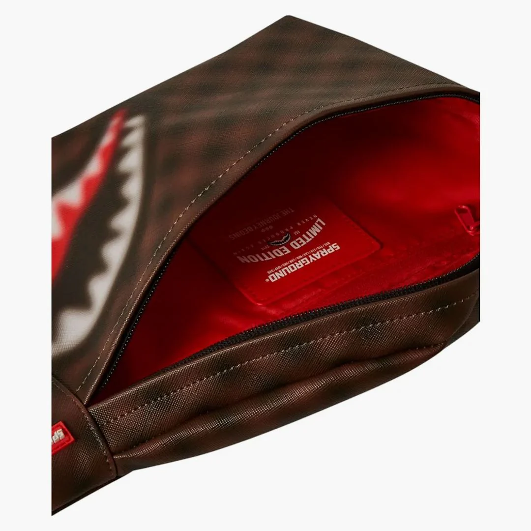Sprayground Sharks In Paris Blur Savvy Crossbody Crossbody Black Brown - Image 3