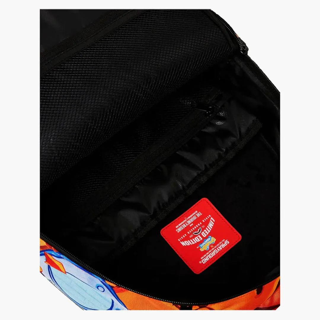 Sprayground X Spongebob Don't Mess With Spongebob (dlxsr) Backpack Orange - Image 3