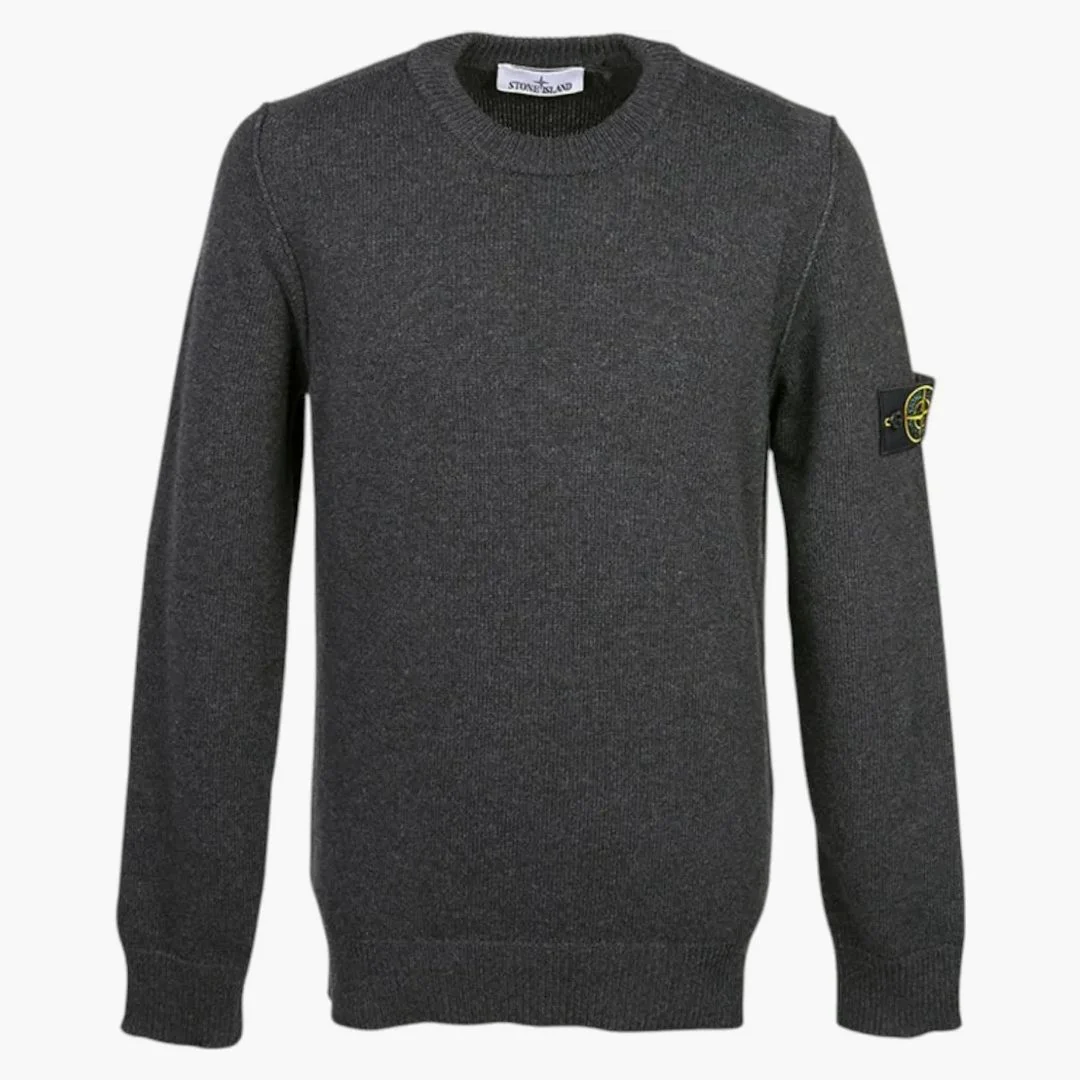 Stone Island Logo Sweater Charcoal