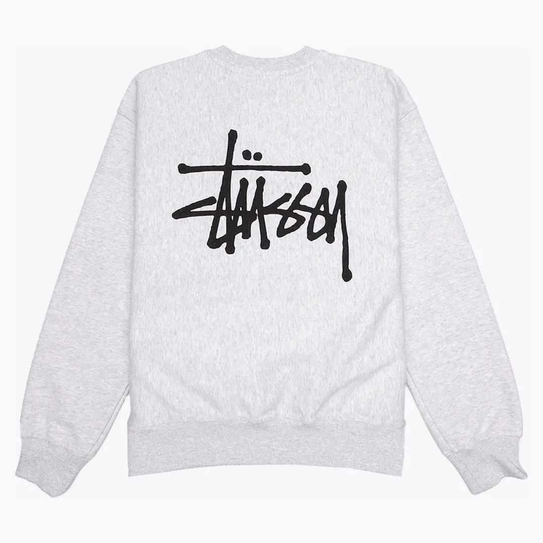 Stussy Basic Crew Ash Heather