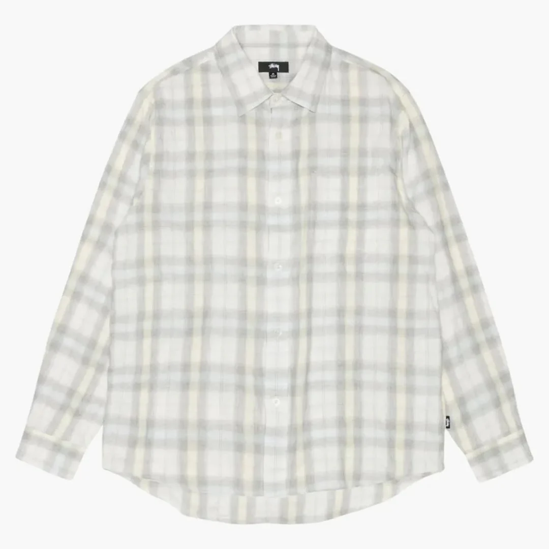 Stussy Beach Plaid Shirt Off White