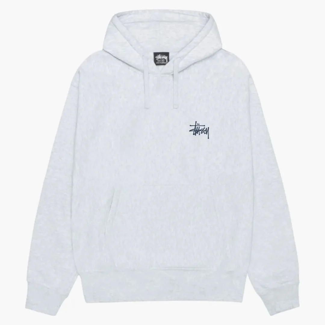 Stussy Built In Usa Hoodie Ash Heather - Image 2