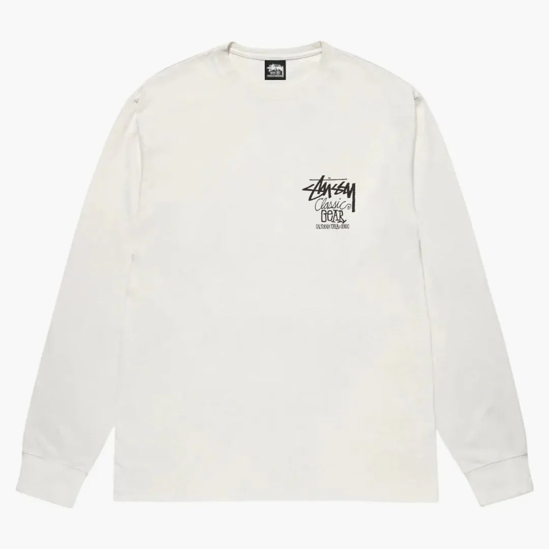Stussy Classic Gear L/s Pigment Dyed Tee Natural - Image 2