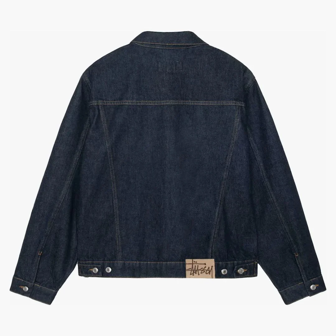 Stussy Denim Trucker Jacket Rinsed Indigo - Image 2