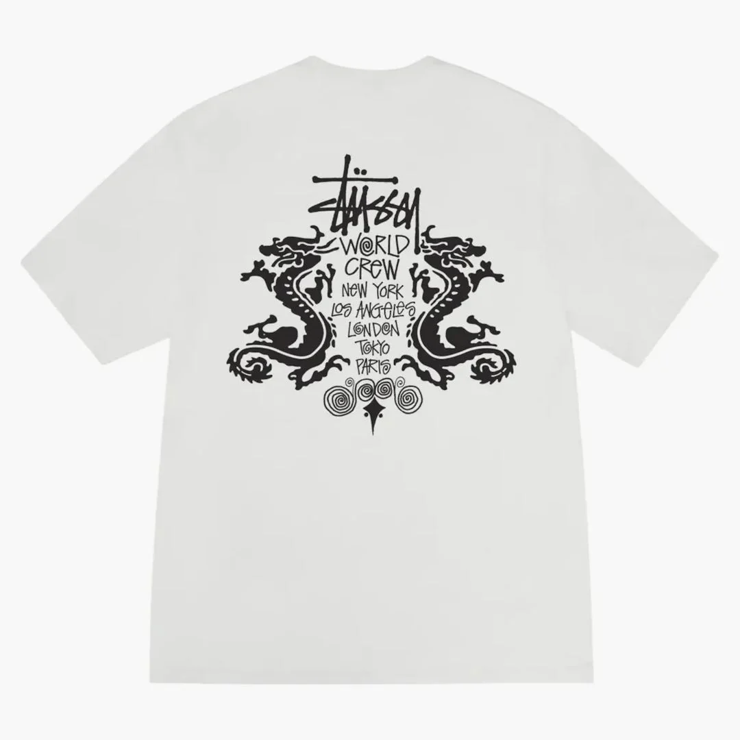 Stussy Double Dragon Pigment Dyed Tee Natural