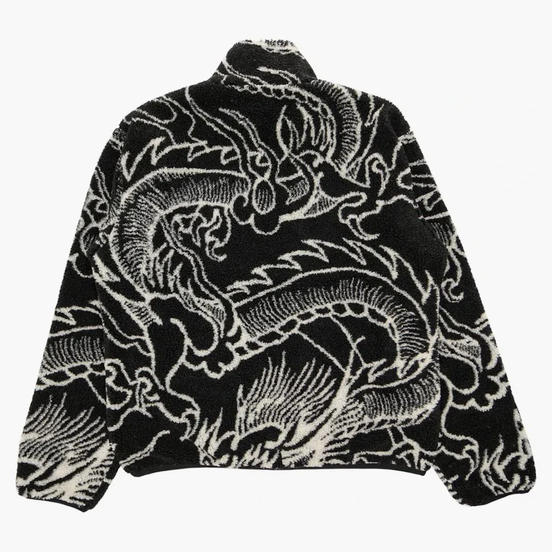 Stussy Dragon Sherpa Jacket Black - Image 3
