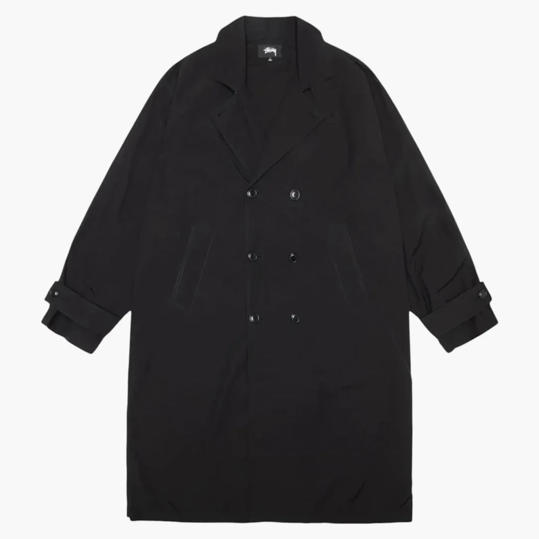 Stussy Lightweight Surfman Trench Coat Black
