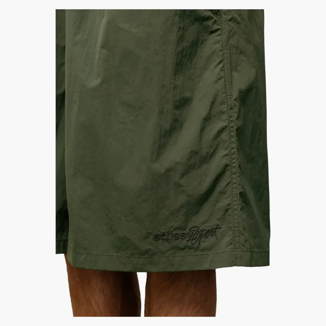 Stussy Nylon Court Short Olive - Image 2