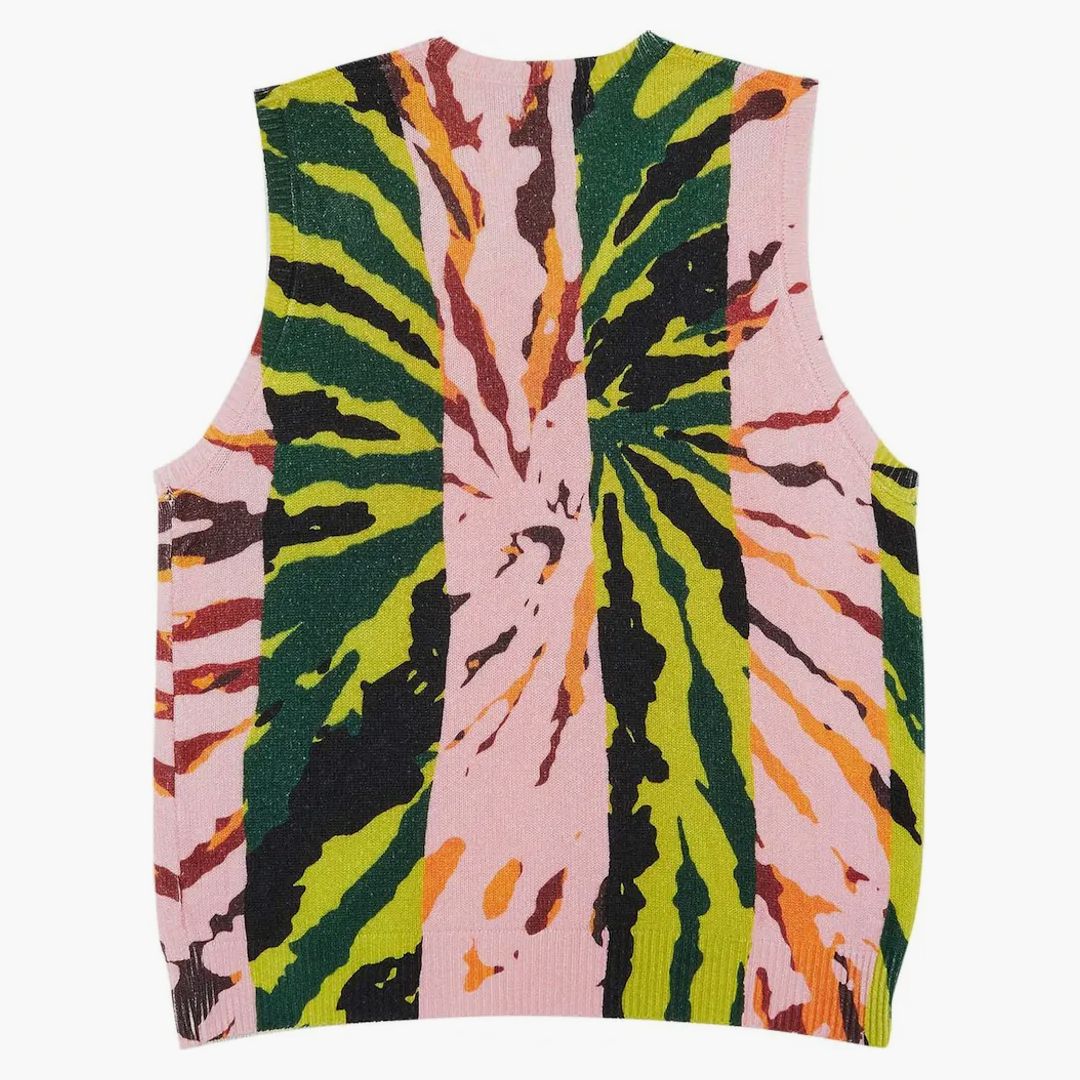 Stussy Printed Sweater Vest Pink - Image 2