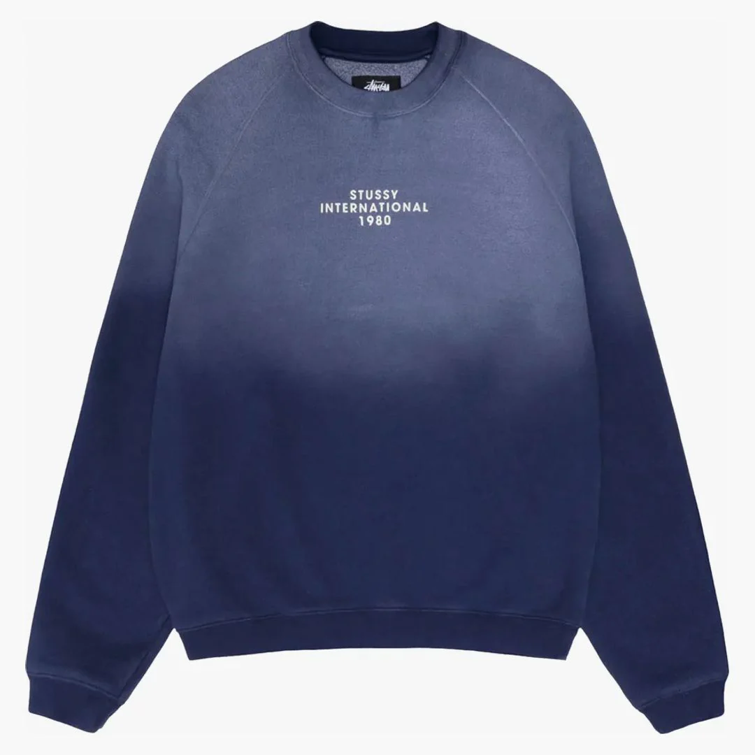 Stussy Raglan Sleeve Crew Navy