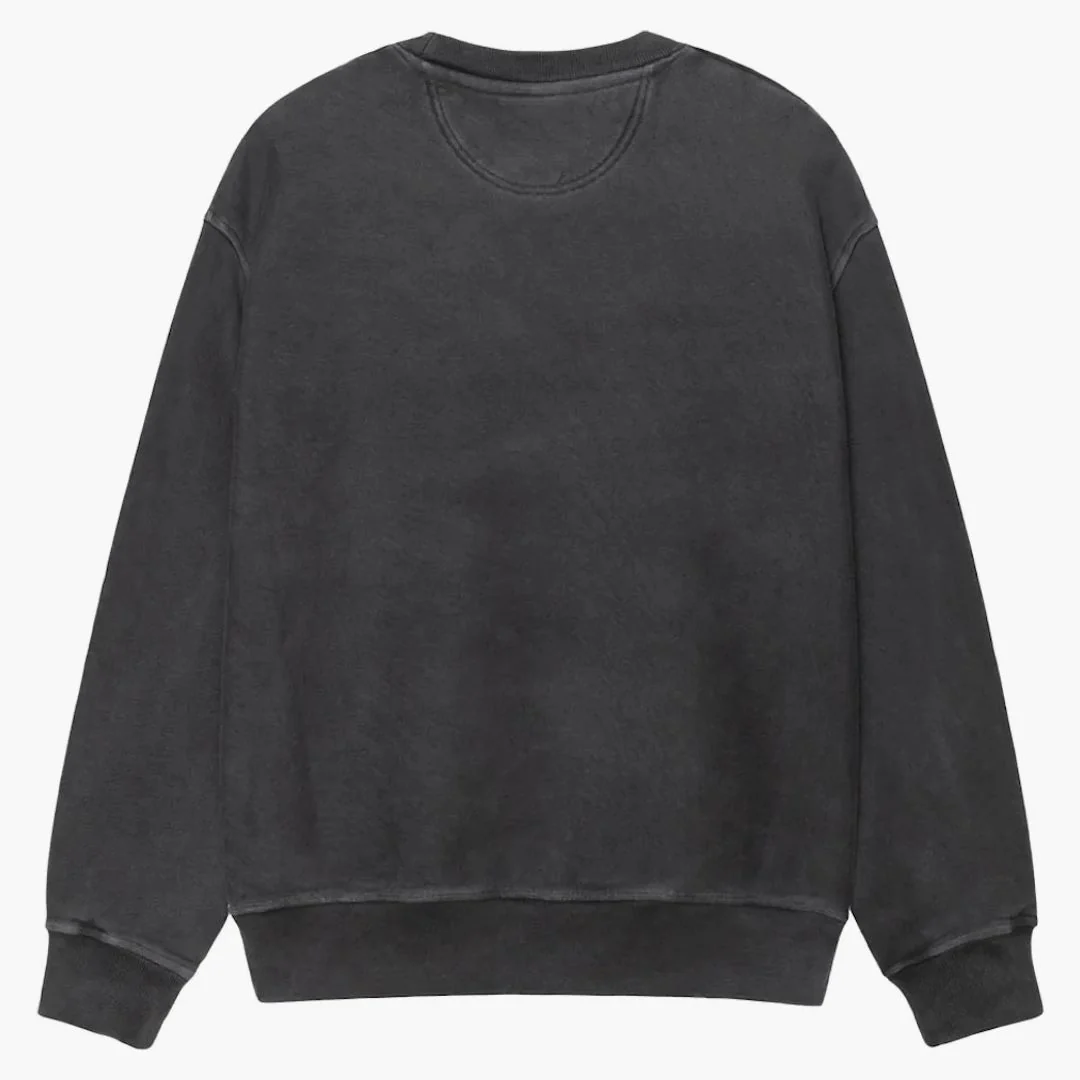 Stussy Rasta Lion Pigment Dyed Crew Black