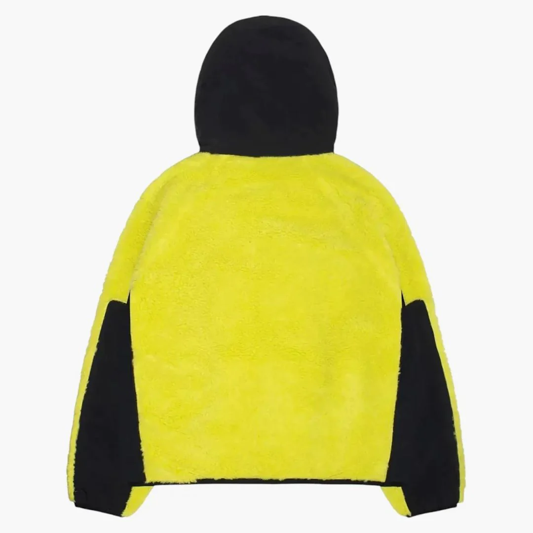 Stussy Sherpa Paneled Hooded Jacket Lime - Image 2