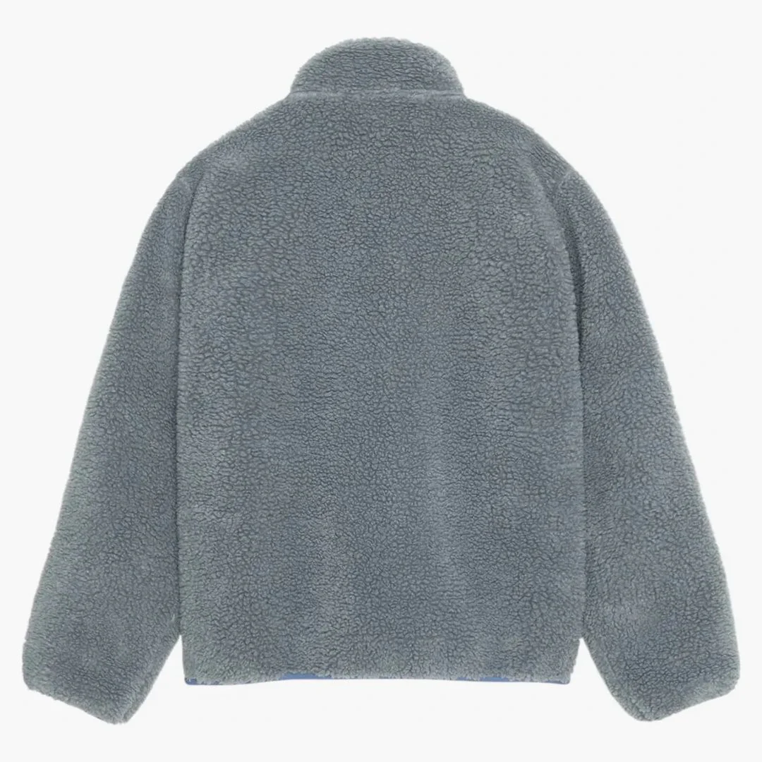 Stussy Sherpa Reversible Jacket Bluestone - Image 2
