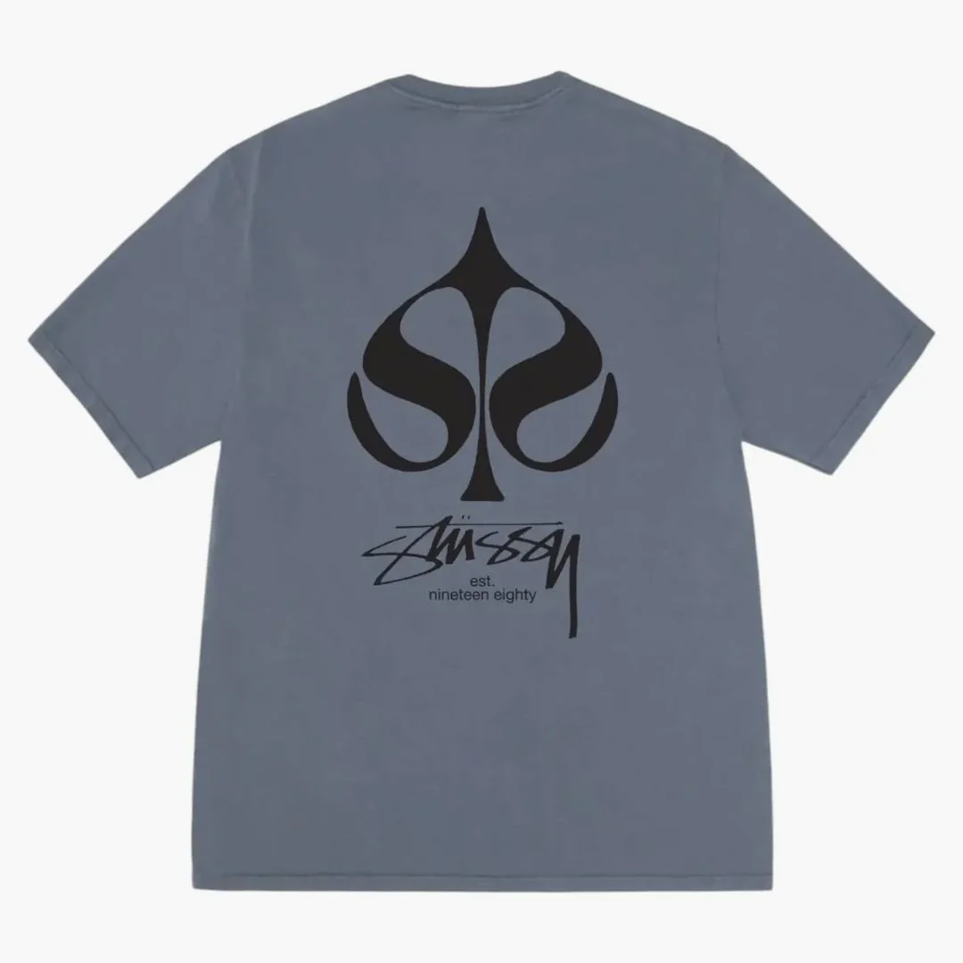 Stussy Spade Pigment Dyed Tee Navy - Image 2