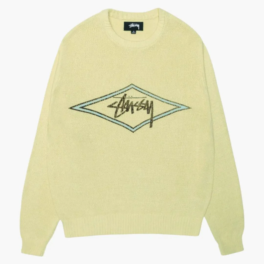 Stussy Surf Team Sweater Faded Lime