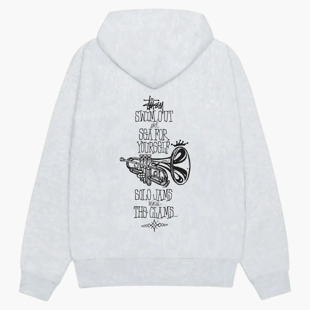 Stussy Swim Out Zip Hoodie Ash Heather - Image 2