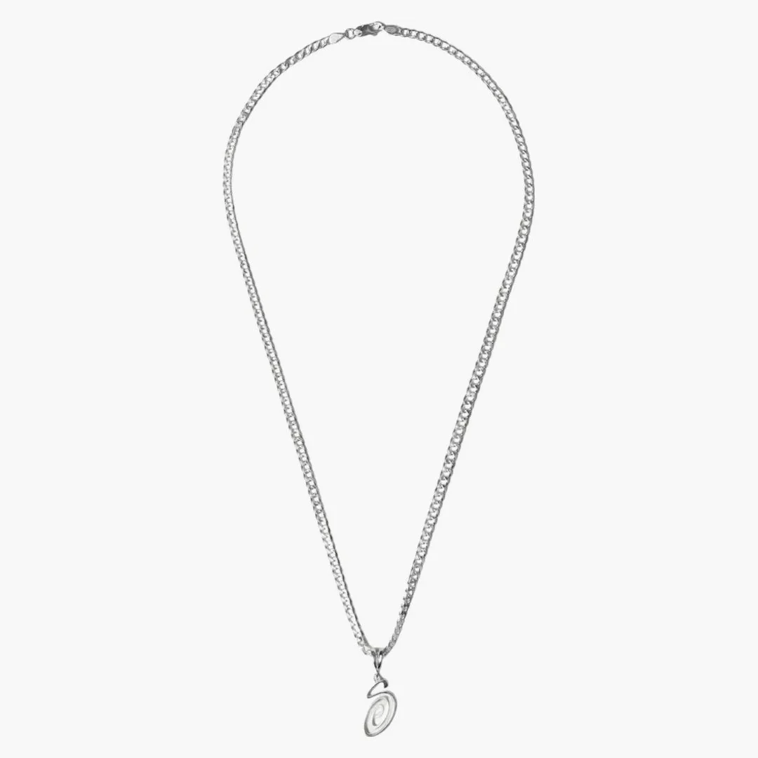 Stussy Swirly S Sterling Silver Chain Silver - Image 2