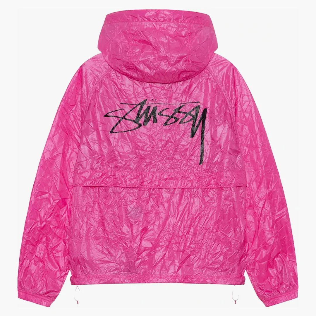 Stussy Wrinkled Nylon Beach Shell Jacket Magenta