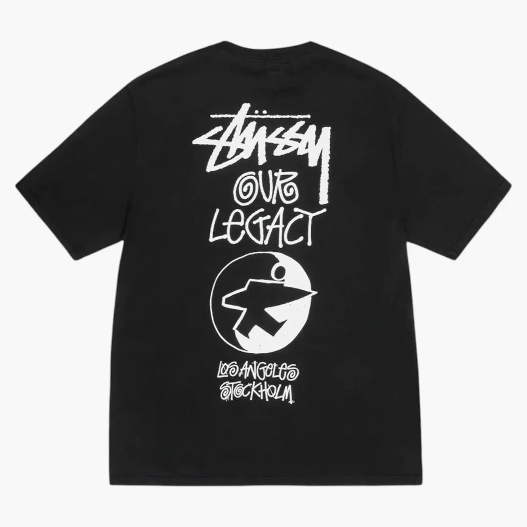 Stussy X Our Legacy Work Shop Surfman Pigment Dyed Tee Black - Image 2