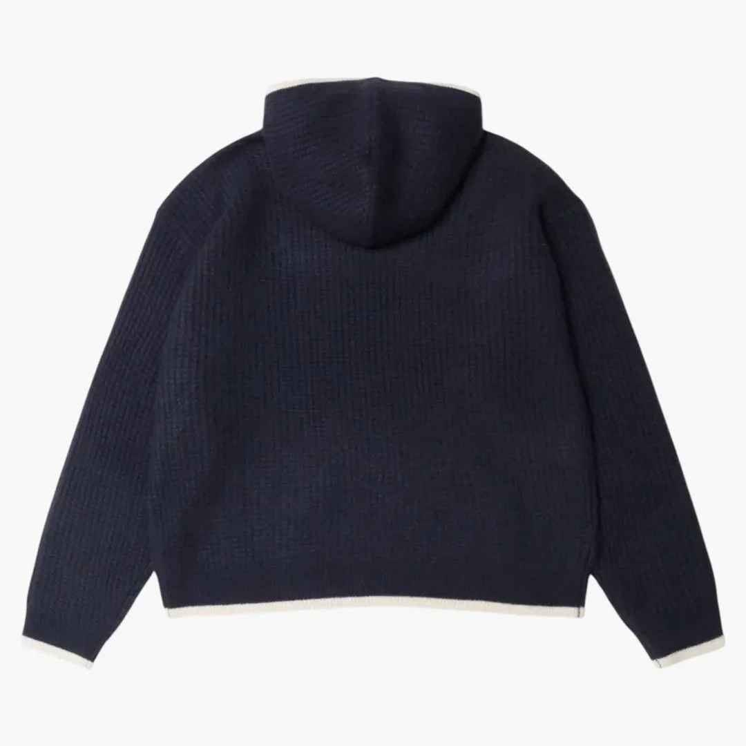 Stussy X Wales Bonner Cashmere Hoodie Navy - Image 2