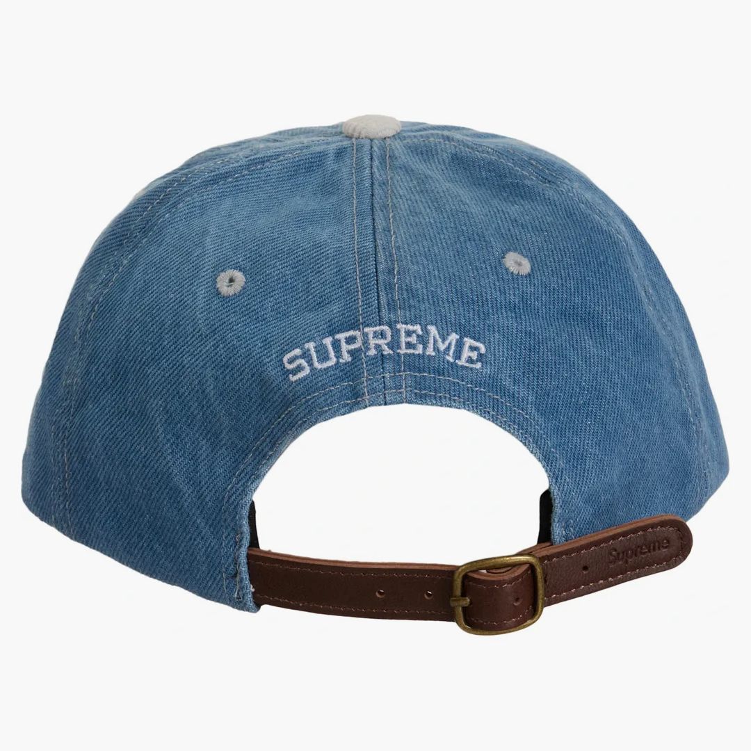 Supreme 2 Tone S Logo 6 Panel Washed Denim - Image 2