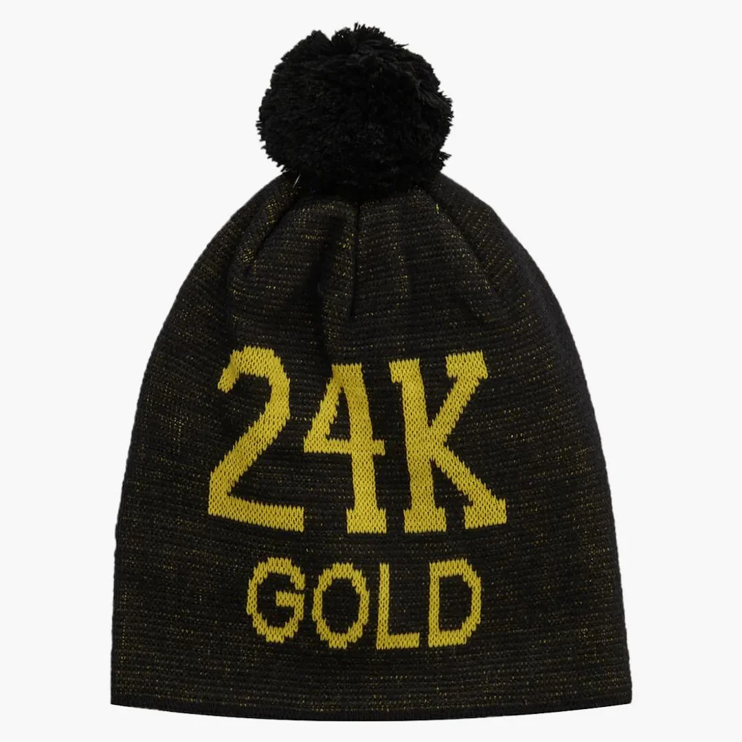 Supreme 24k Gold Beanie Black - Image 2