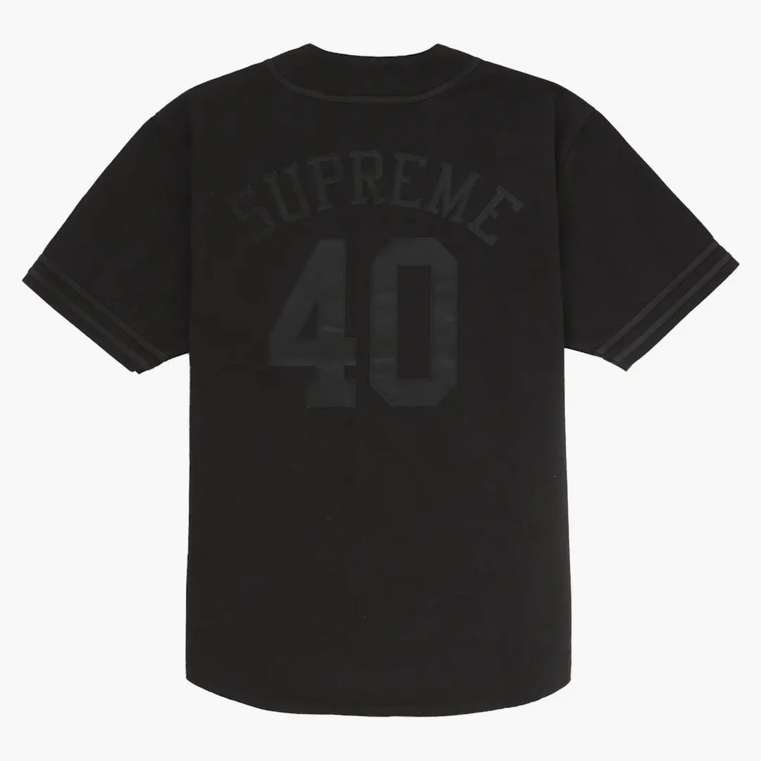 Supreme 40 Acres Twill Baseball Jersey Black - Image 2