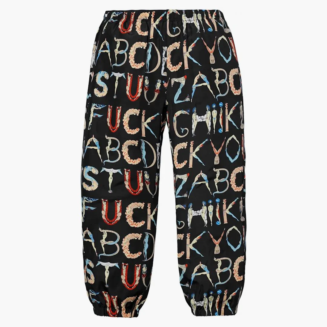 Supreme Alphabet Silk Pant Black - Image 2