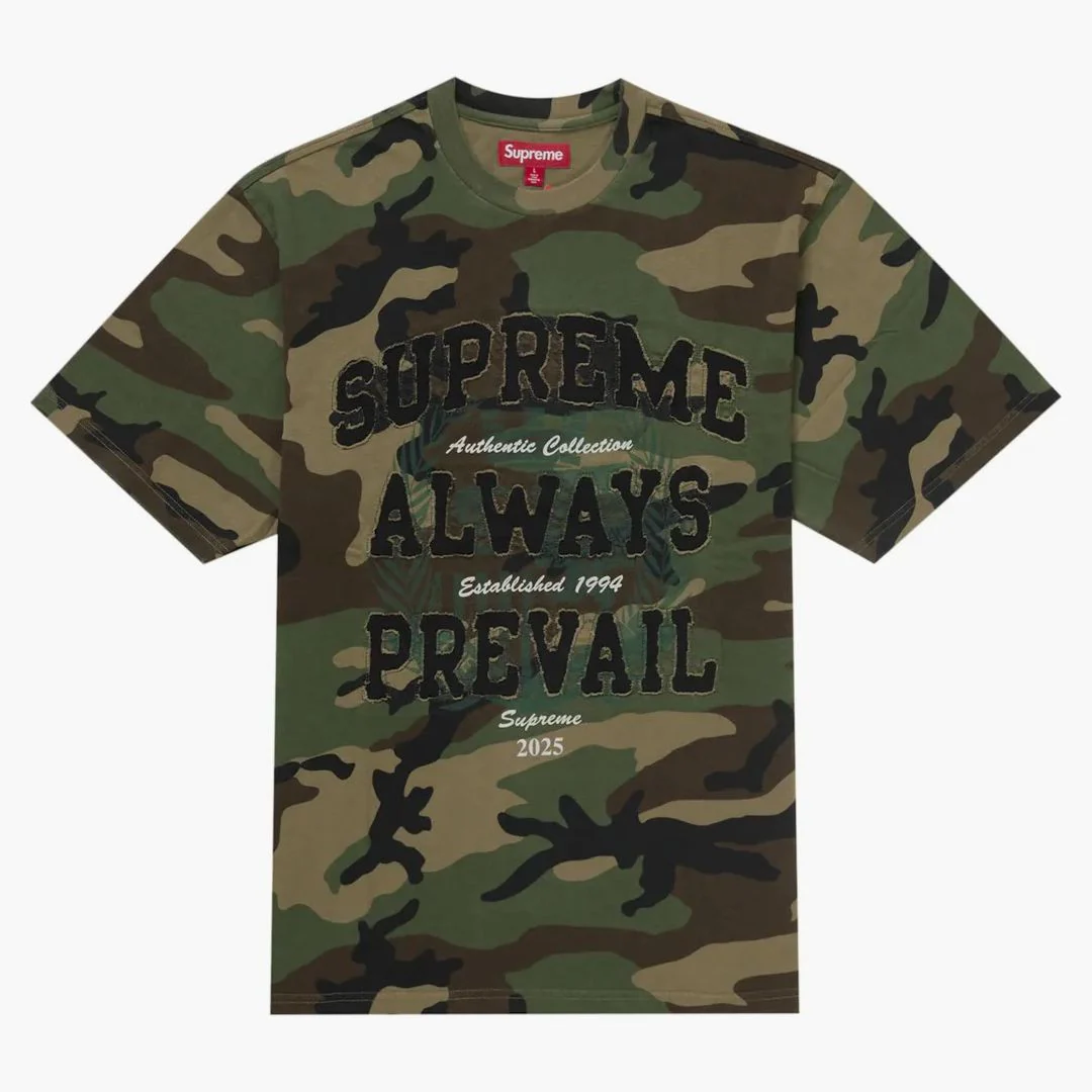 Supreme Always Prevail S/s Top Woodland Camo
