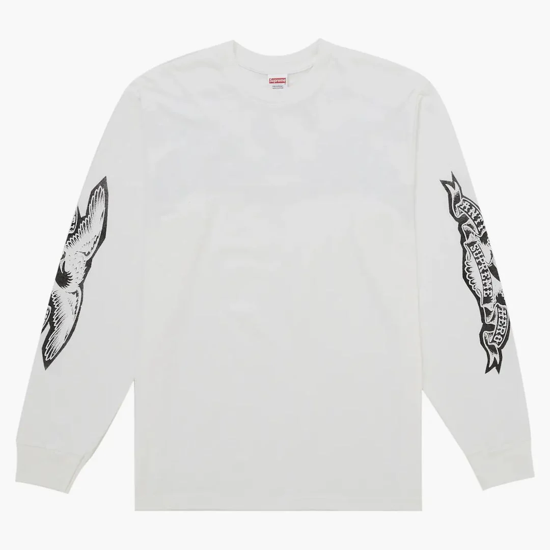 Supreme Antihero Eagle L/s Tee White - Image 2