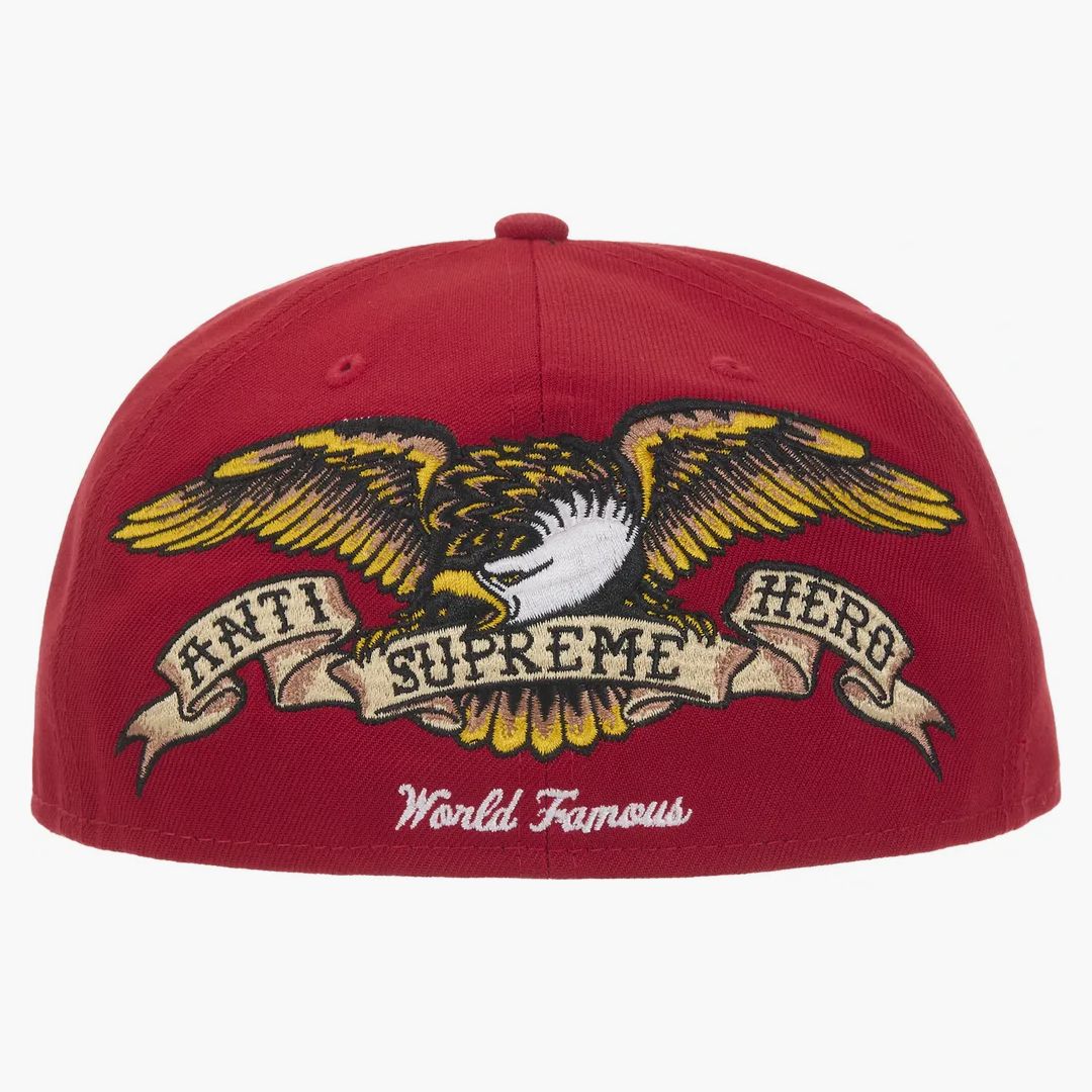 Supreme Antihero New Era 59fifty Fitted Cap Red - Image 2