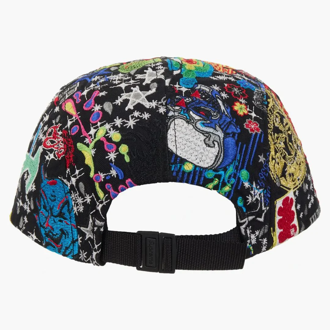 Supreme Aoi Embroidered Camp Cap Black - Image 3