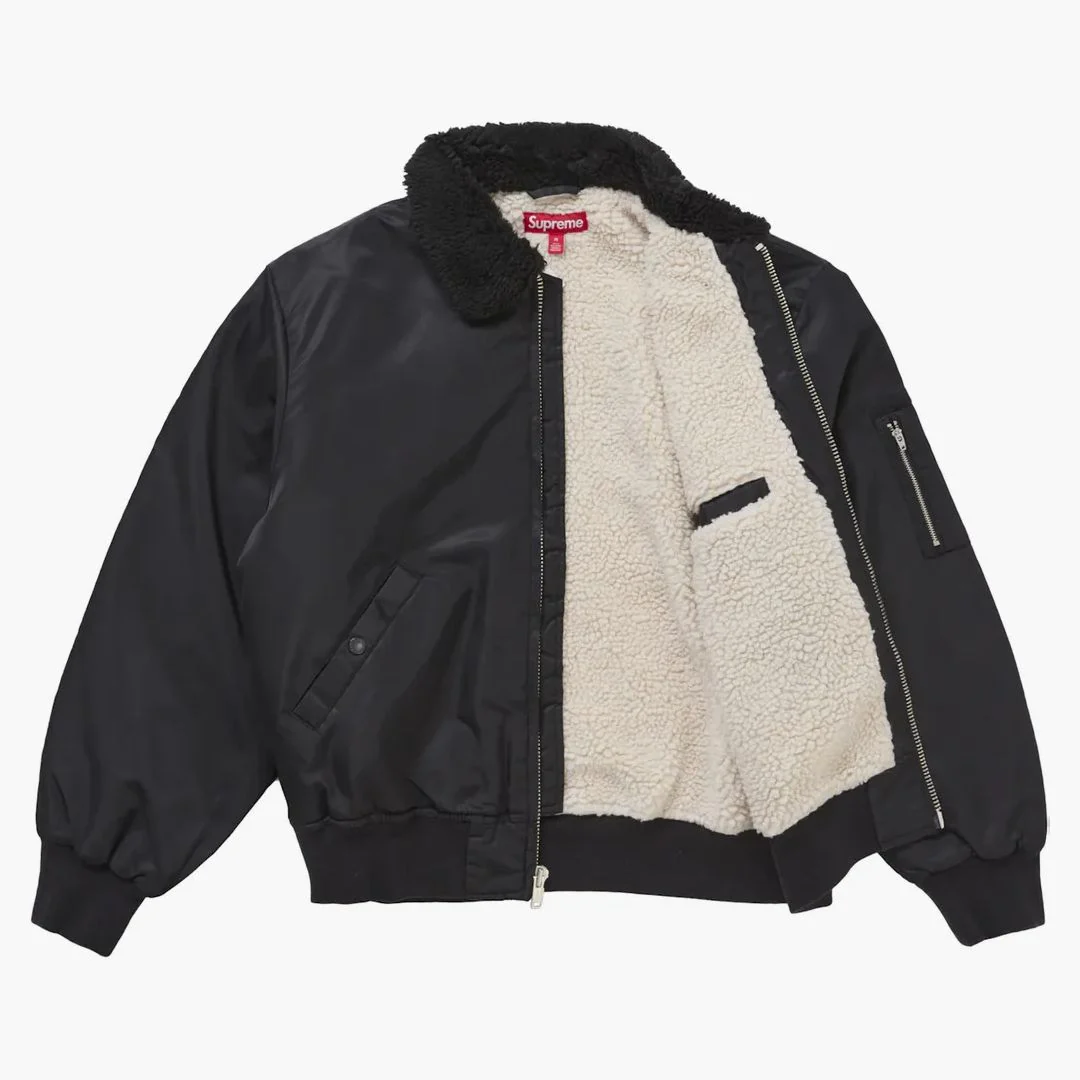 Supreme Aoi Nylon Bomber Jacket Black - Image 3