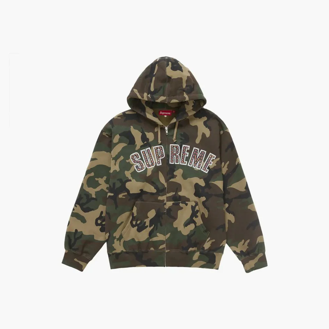 Supreme B.b. Simon Zip Up Hooded Sweatshirt Woodland Camo