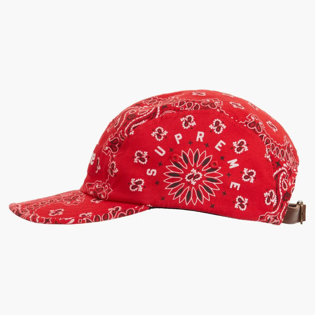 Supreme Bandana Camp Cap Red - Image 3