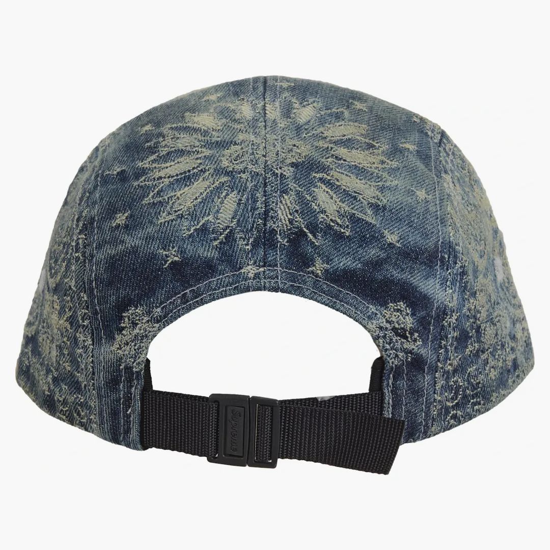 Supreme Bandana Jacquard Denim Camp Cap Blue - Image 2