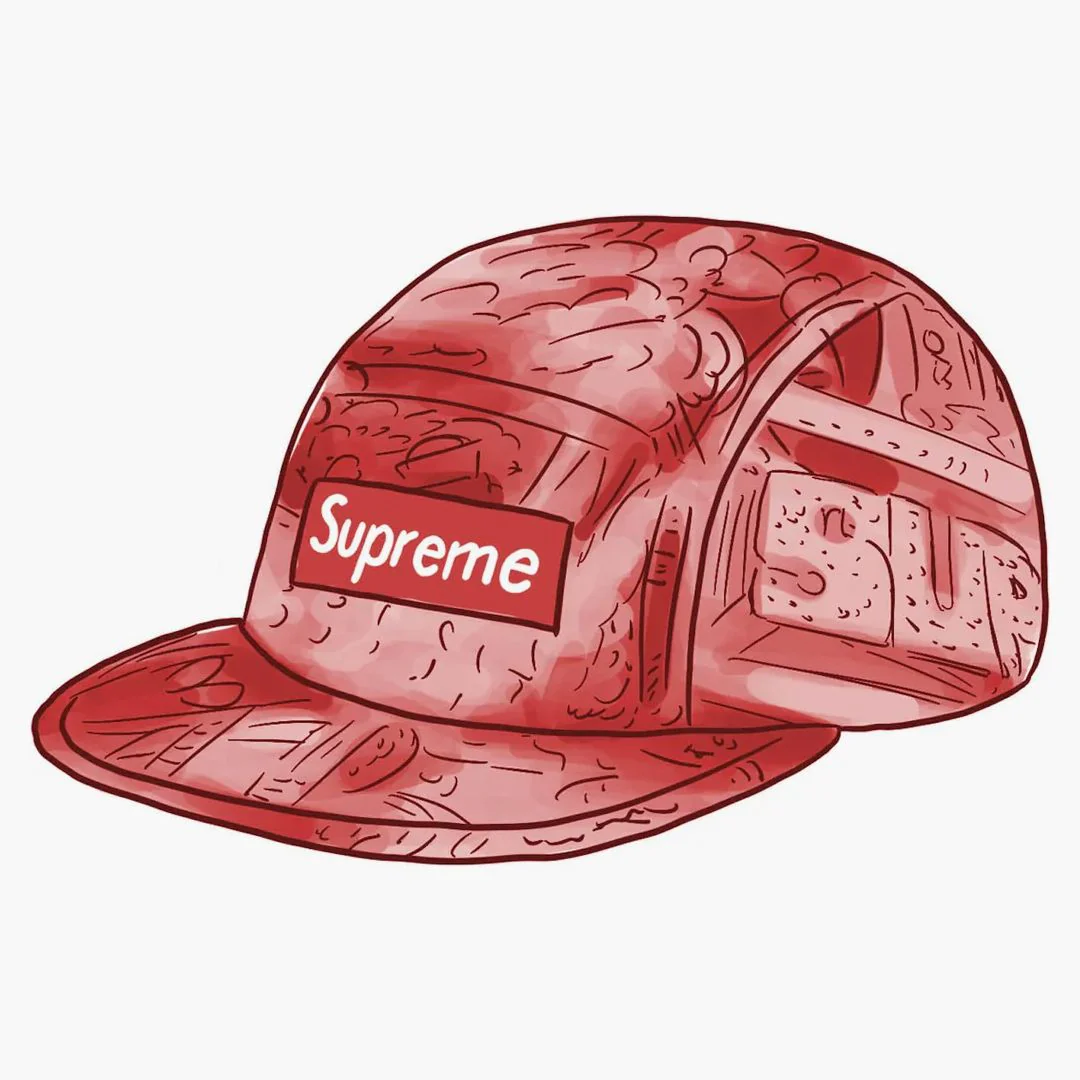 Supreme Bling Camp Cap Red