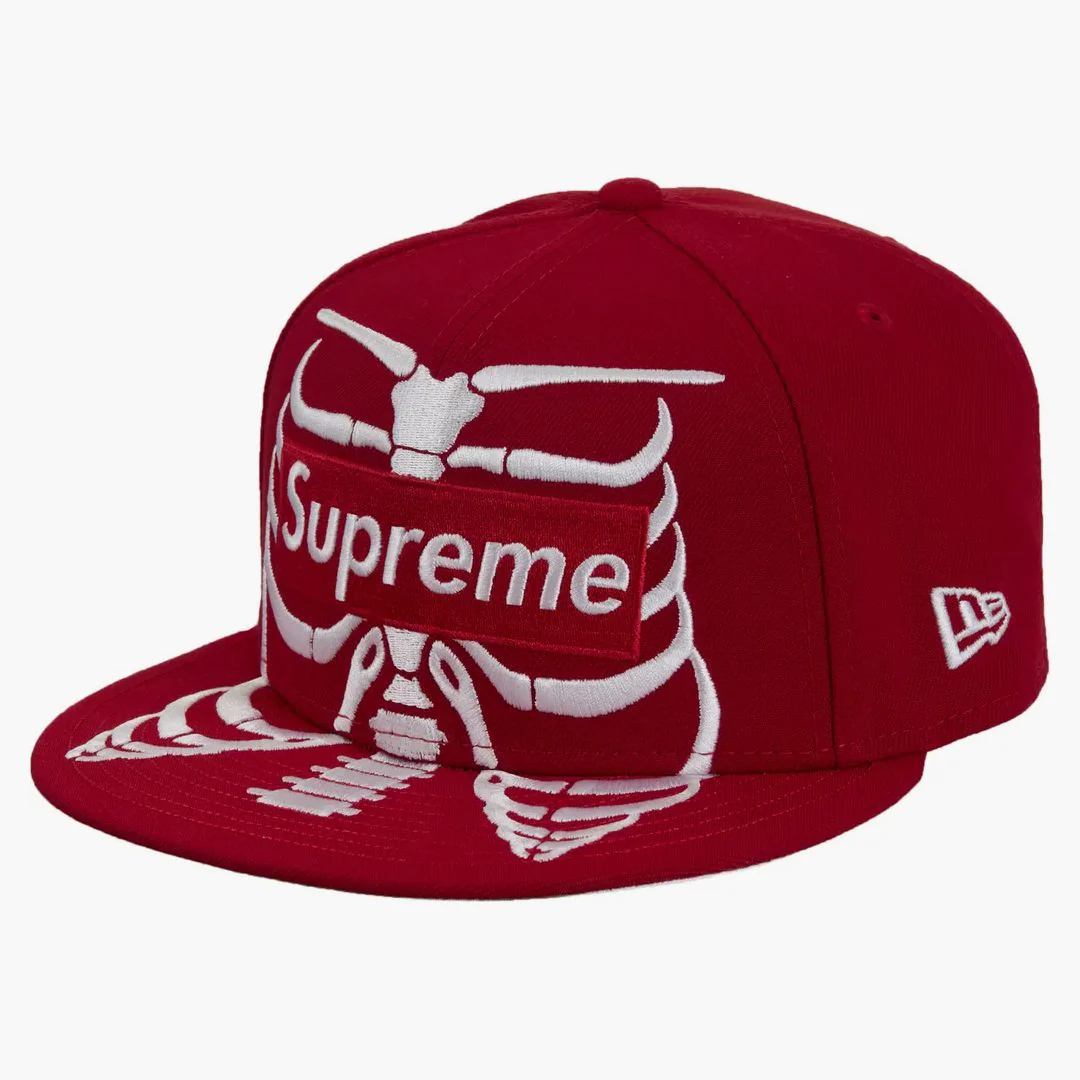 Supreme Bones Box Logo New Era 59fifty Cap Red - Image 2