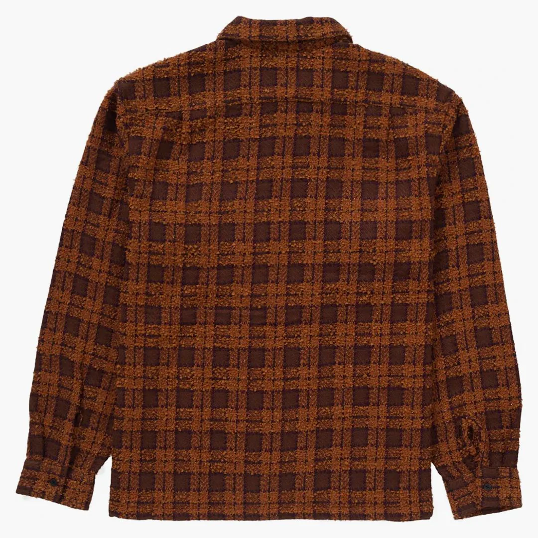 Supreme Boucle Zip Up Shirt Brown - Image 2