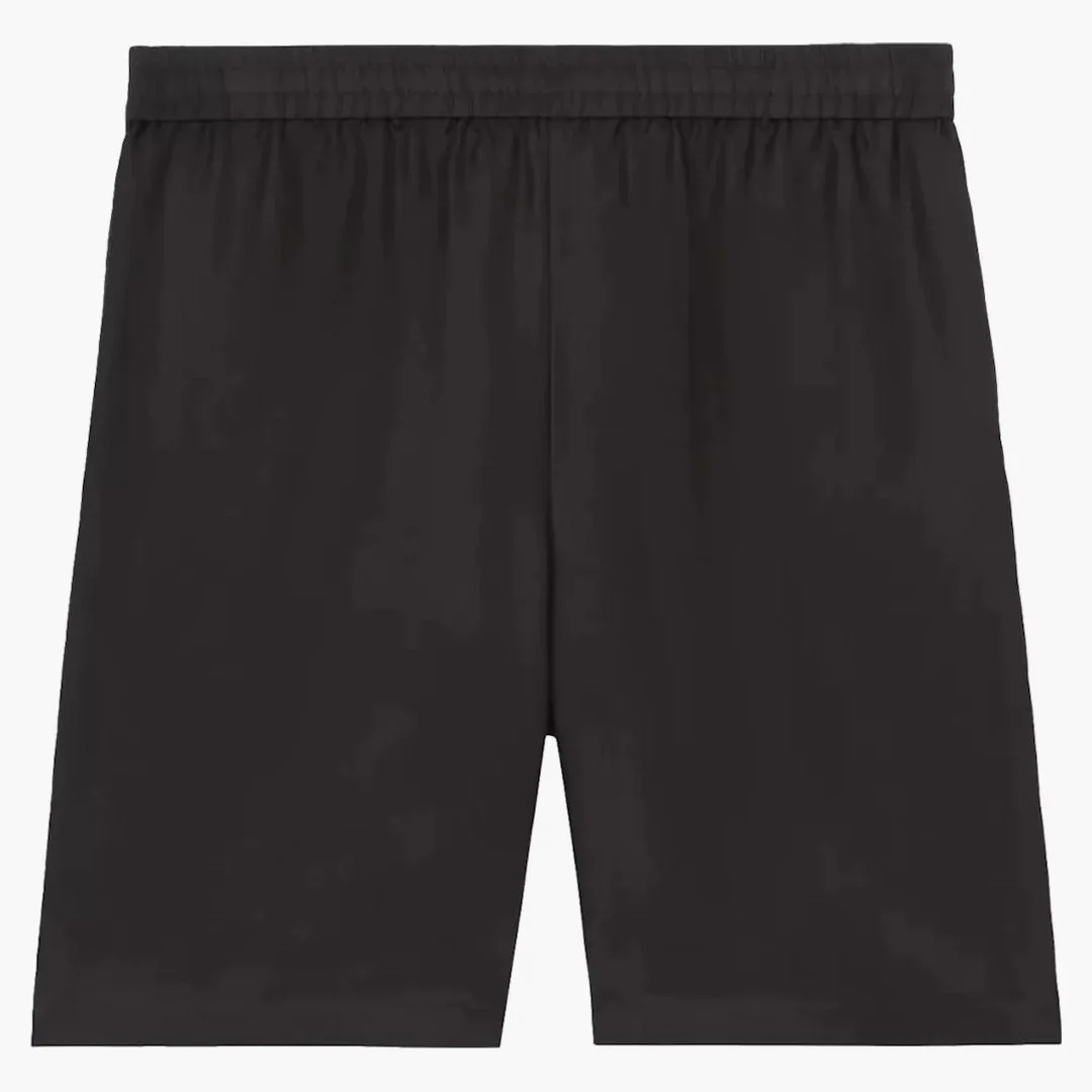 Supreme Burberry Logo Print Silk Twill Shorts Black