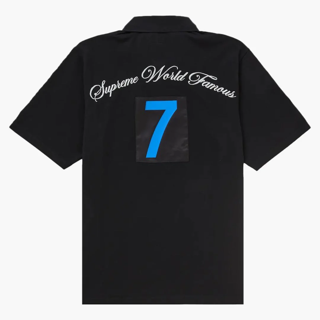 Supreme Cursive Polo Black - Image 2